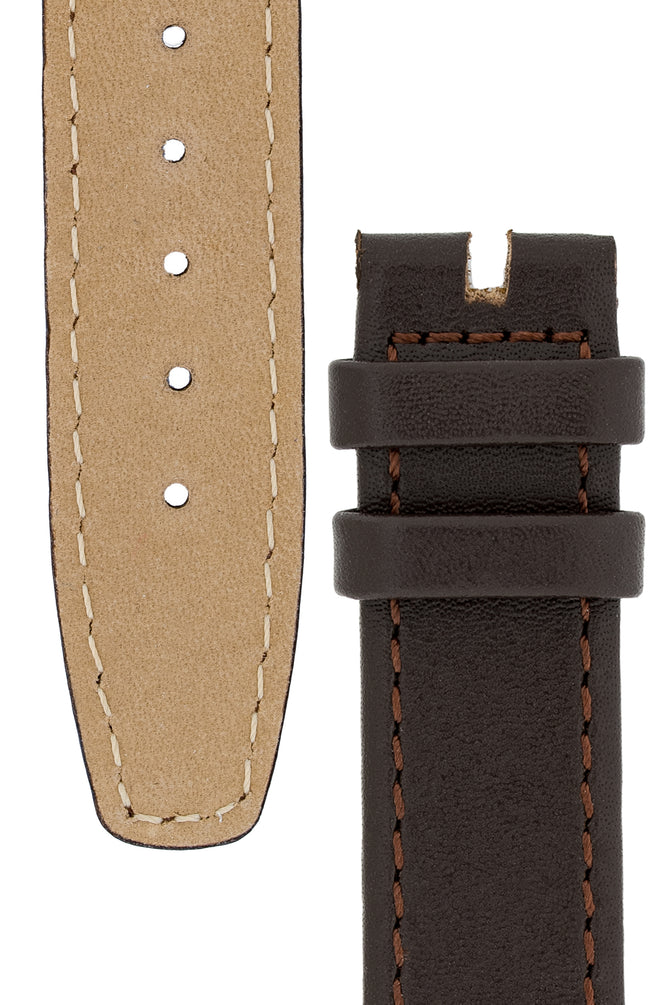 OMEGA Vintage Genuine Calf Leather Watch Strap in BROWN