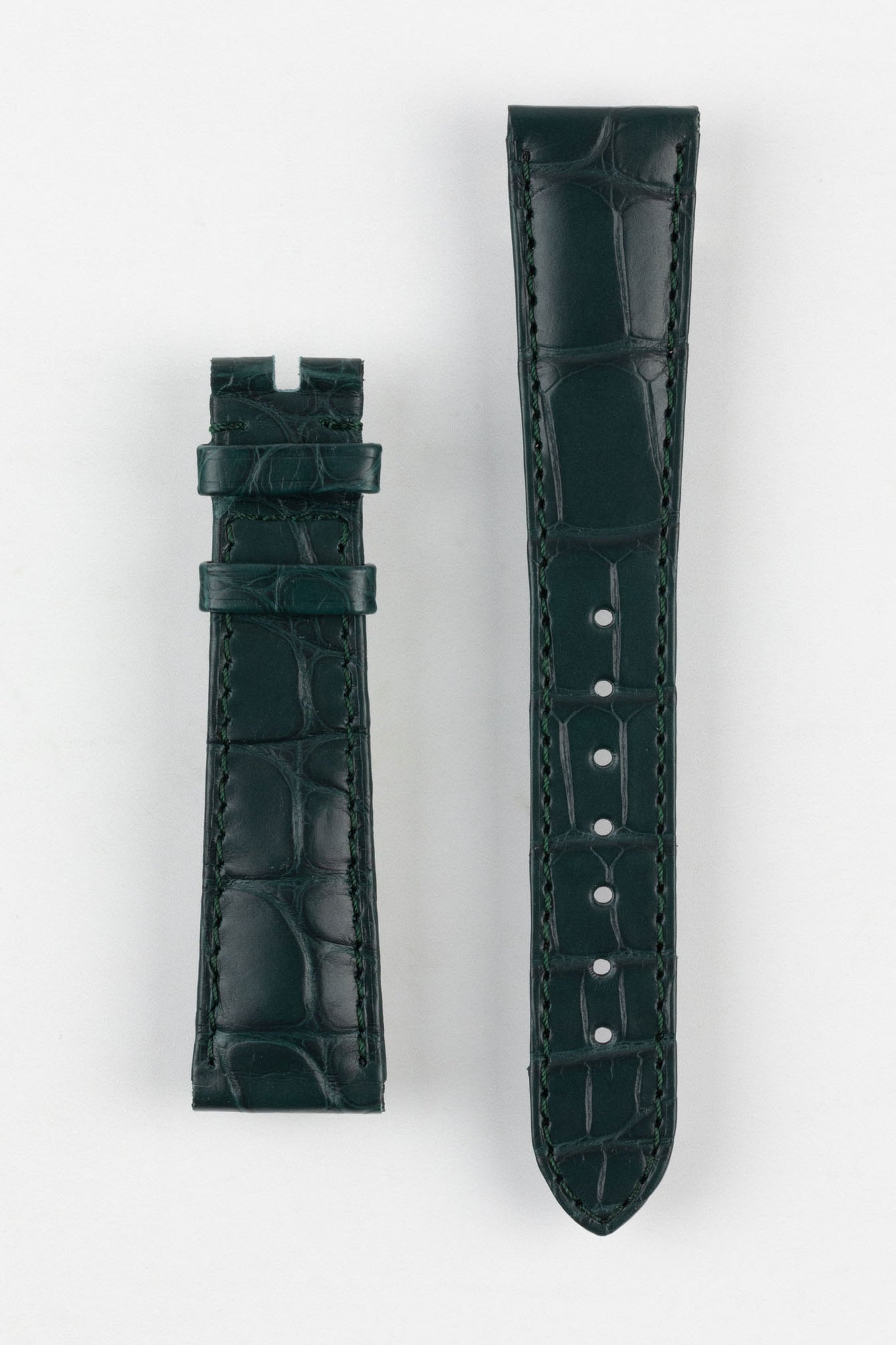OMEGA Z016848 Genuine Alligator Low Profile 19mm Strap - GREEN
