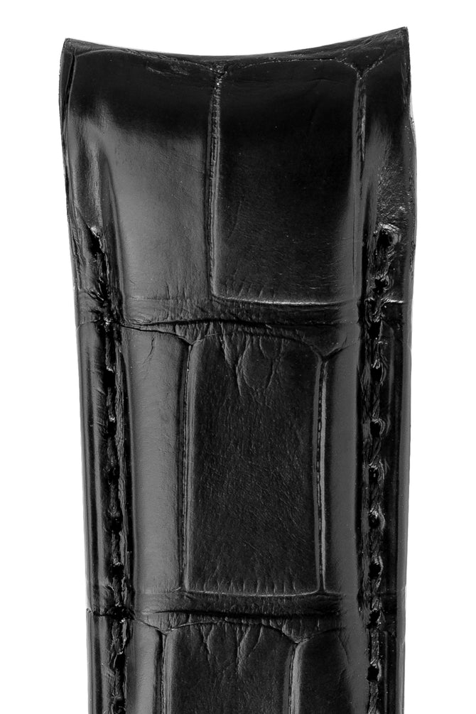 omega planet ocean black leather watch strap