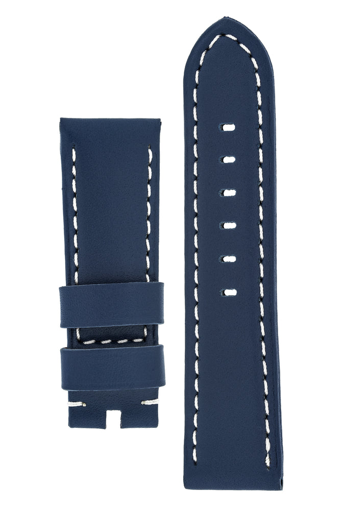 Panerai-Style Calf Leather Watch Strap in BLUE