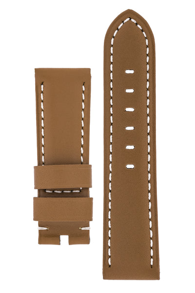 Panerai-Style Calf Leather Watch Strap in CARAMEL