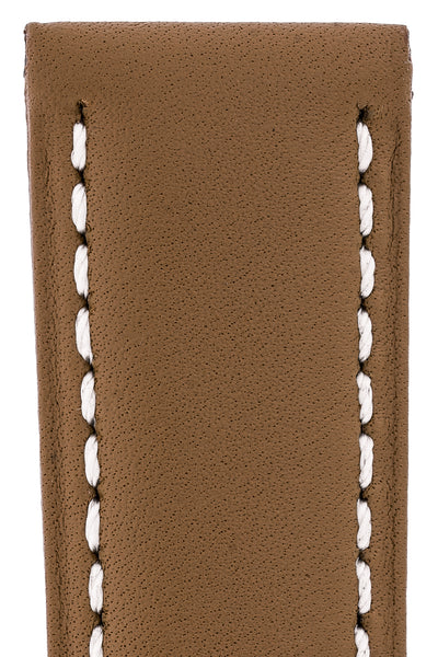 Panerai-Style Calf Leather Watch Strap in CARAMEL