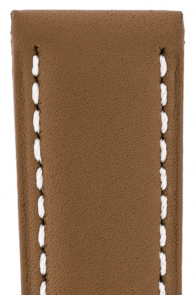 Panerai-Style Calf Leather Watch Strap in CARAMEL