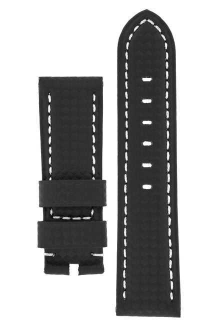 Panerai Style Carbon Leather Watch Strap in BLACK | WatchObsession ...