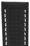 Panerai-Style Carbon Leather Watch Strap in BLACK