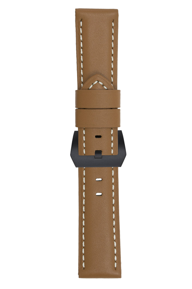 Panerai-Style Calf Leather Watch Strap in CARAMEL