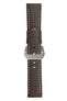 Panerai-Style Calf Leather Watch Strap in CHOCOLATE BROWN