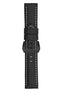 Panerai-Style Carbon Leather Watch Strap in BLACK