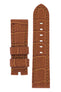 Panerai-Style Alligator-Embossed Watch Strap in BROWN / BROWN