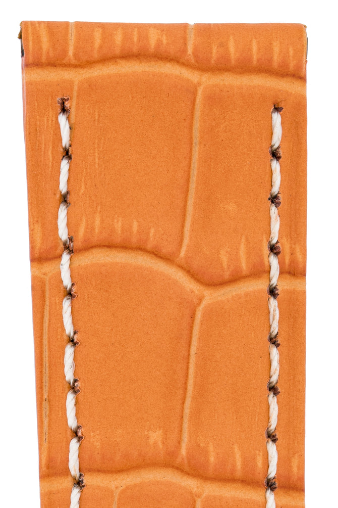 Panerai-Style Alligator-Embossed Watch Strap in ORANGE