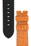 Panerai-Style Alligator-Embossed Watch Strap in ORANGE