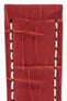 Panerai-Style Alligator-Embossed Watch Strap in RED