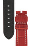 Panerai-Style Alligator-Embossed Watch Strap in RED