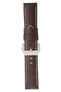 Panerai-Style Alligator-Embossed Watch Strap in TABAC / WHITE