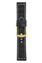 Panerai-Style Marino Alligator Embossed Watch Strap in BLACK