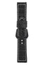 Panerai-Style Marino Alligator Embossed Watch Strap in BLACK