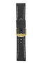 Black suede watch strap