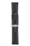 suede watch strap in black