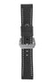 Black suede watch strap