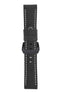 Black suede watch strap