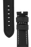 Black suede watch strap