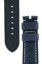 Panerai-Style Vertigo Buffalo Suede Watch Strap in DARK BLUE