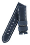 Panerai-Style Vertigo Buffalo Suede Watch Strap in DARK BLUE