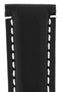 Panerai-Style Calf Leather Deployment Watch Strap in BLACK