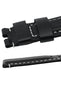 Panerai-Style Calf Leather Deployment Watch Strap in BLACK