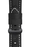 Panerai-Style Calf Leather Deployment Watch Strap in BLACK
