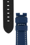 Panerai-Style Calf Leather Deployment Watch Strap in BLUE