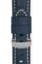 Panerai-Style Calf Leather Deployment Watch Strap in BLUE