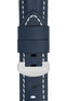 Panerai-Style Calf Leather Deployment Watch Strap in BLUE