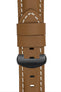 Panerai-Style Calf Leather Deployment Watch Strap in CARAMEL