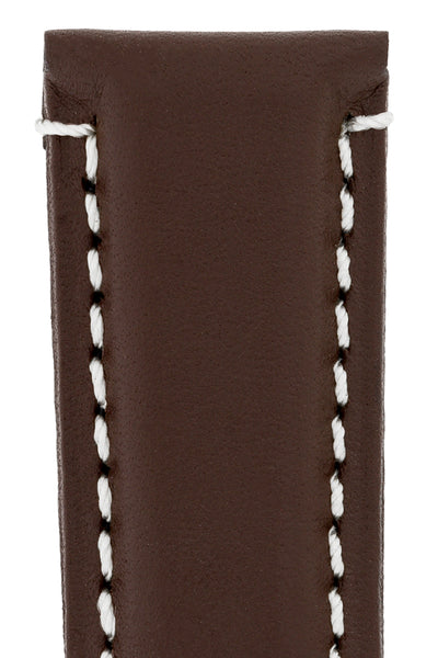 Panerai-Style Calf Leather Deployment Watch Strap in CHOCOLATE