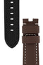 Panerai-Style Calf Leather Deployment Watch Strap in CHOCOLATE