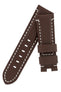 Panerai-Style Calf Leather Deployment Watch Strap in CHOCOLATE