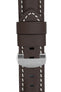 Panerai-Style Calf Leather Deployment Watch Strap in CHOCOLATE