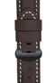 Panerai-Style Calf Leather Deployment Watch Strap in CHOCOLATE
