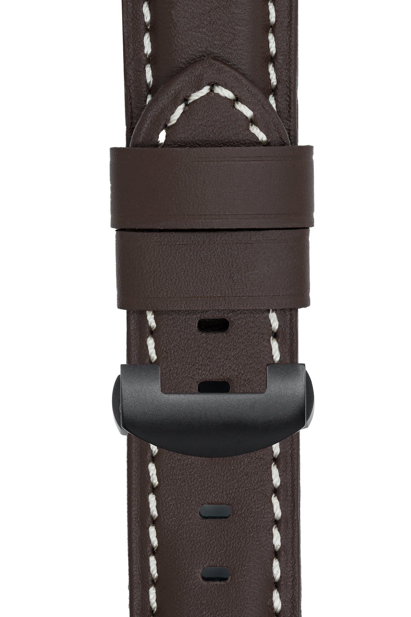Panerai-Style Calf Leather Deployment Watch Strap in CHOCOLATE