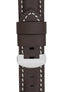 Panerai-Style Calf Leather Deployment Watch Strap in CHOCOLATE