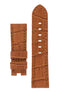 Panerai-Style Alligator-Embossed Deployment Watch Strap in BROWN / BROWN