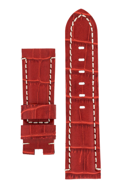 red alligator watch strap 