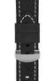 Panerai-Style Vertigo Buffalo Suede Deployment Watch Strap in BLACK