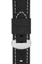 Panerai-Style Vertigo Buffalo Suede Deployment Watch Strap in BLACK