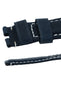 Panerai-Style Vertigo Buffalo Suede Deployment Watch Strap in DARK BLUE