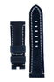 Panerai-Style Vertigo Buffalo Suede Deployment Watch Strap in DARK BLUE