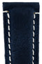 Panerai-Style Vertigo Buffalo Suede Deployment Watch Strap in DARK BLUE