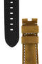 Suede Quick Release Watch Strap in gold brown