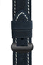 Panerai-Style Vertigo Buffalo Suede Deployment Watch Strap in DARK BLUE